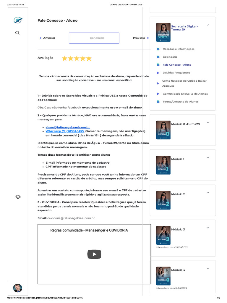 C - Fale Conosco - Aluno | PDF