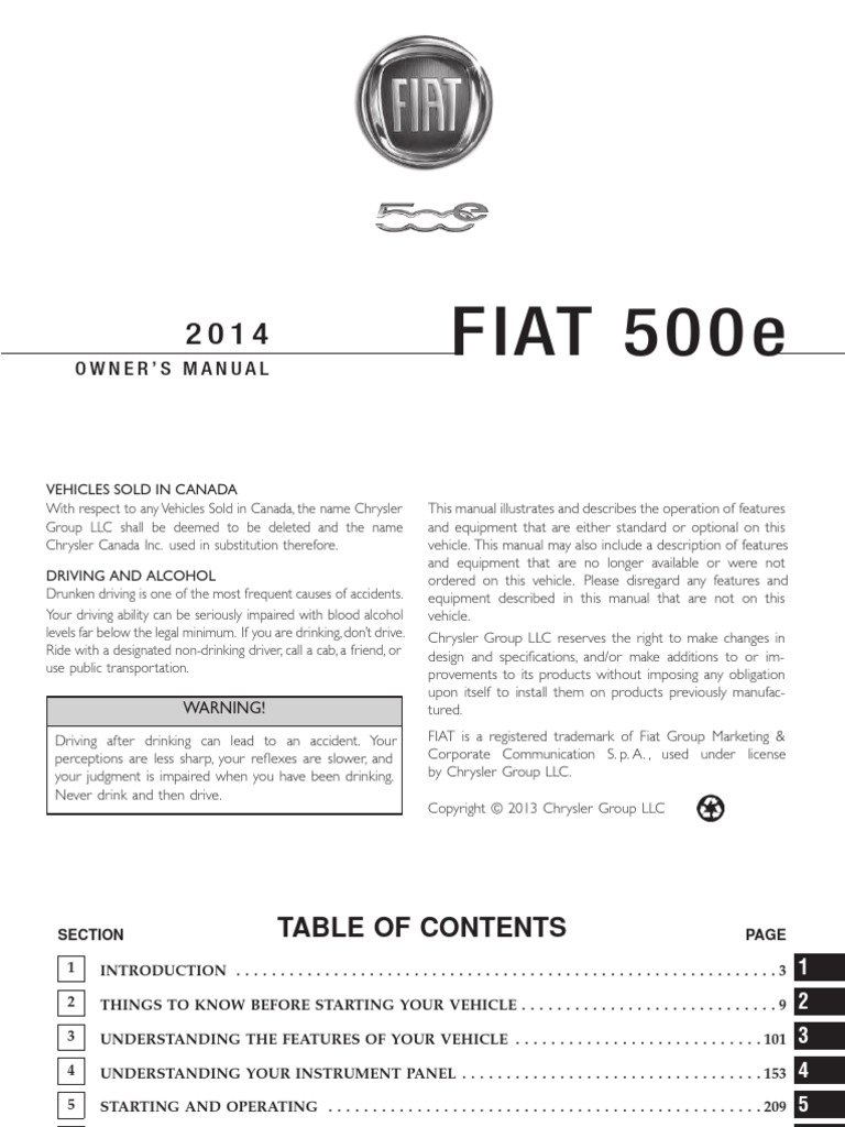 2014 FIAT 500L SERVICE MANUAL PDF FREE DOWNLOAD visual data 6