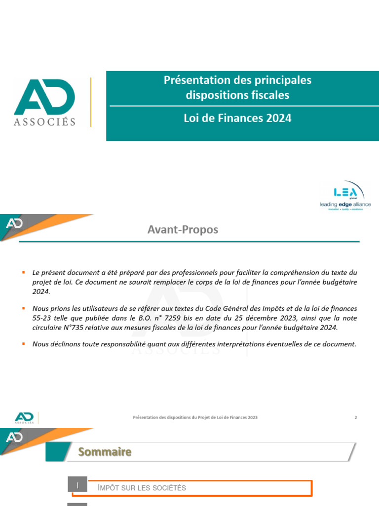 Dispositions fiscales de la Loi 2024 | PDF | Taxe sur la valeur ajoutée ...