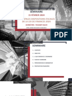 Séminaire - Mesures Fiscales LF2024