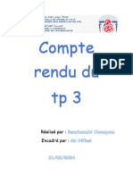 Compte Rendu Du tp3: Réalisé Par: Benchamchi Oumayma Encadré Par: MR - Nfissi