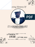 Eulogy For The Late Omari Funeral