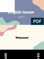 English Lesson 1