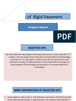 Design of Rigid Pavement Progress Report