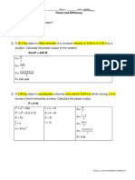 Power and Eff Worksheet