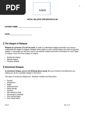 Relapse Prevention Plan 2
