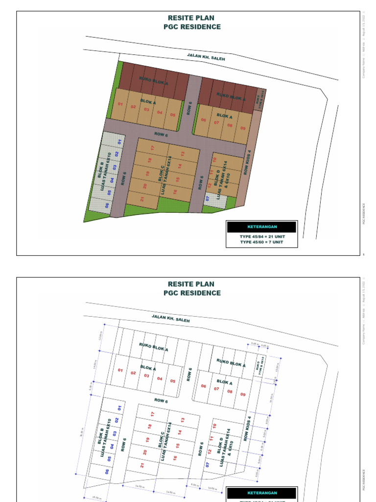 RESITE PLAN - SKP | PDF