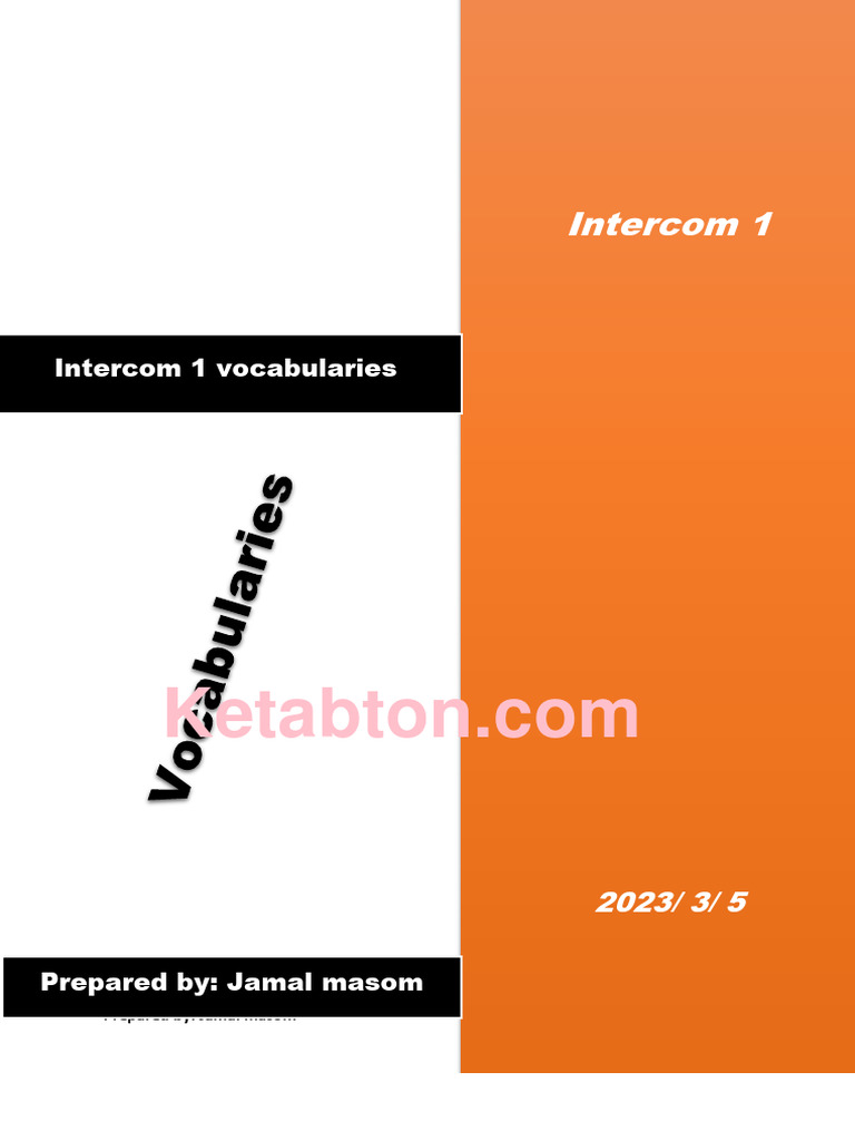 Intercom 1 Vocabulary Guide | PDF | Soup | Cooking