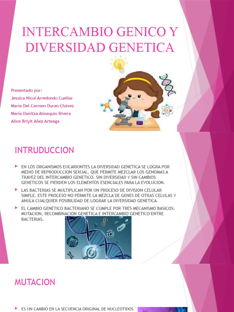 Intercambio Genico y Diversidad Genetica PP | PDF | Plásmido | Las ...