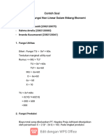 Contoh Soal Penerapan Fungsi Non Linear Dalam Bidang Ekonomi Kel.11