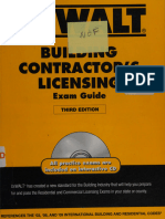 DeWalt Building Contractor's Licensing Exam Guide 3rd Edition Prince