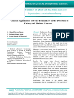 Clinical Significance of Some Biomarkers in The Detection of Kidney and Bladder Cancers