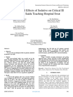 Psychological Effects of Sedative On Critical Ill Patients at Saidu Teaching Hospital Swat