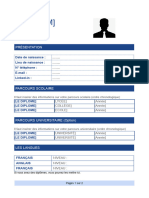 CV Pour Faire Une Inscription Dans Une Université Simple