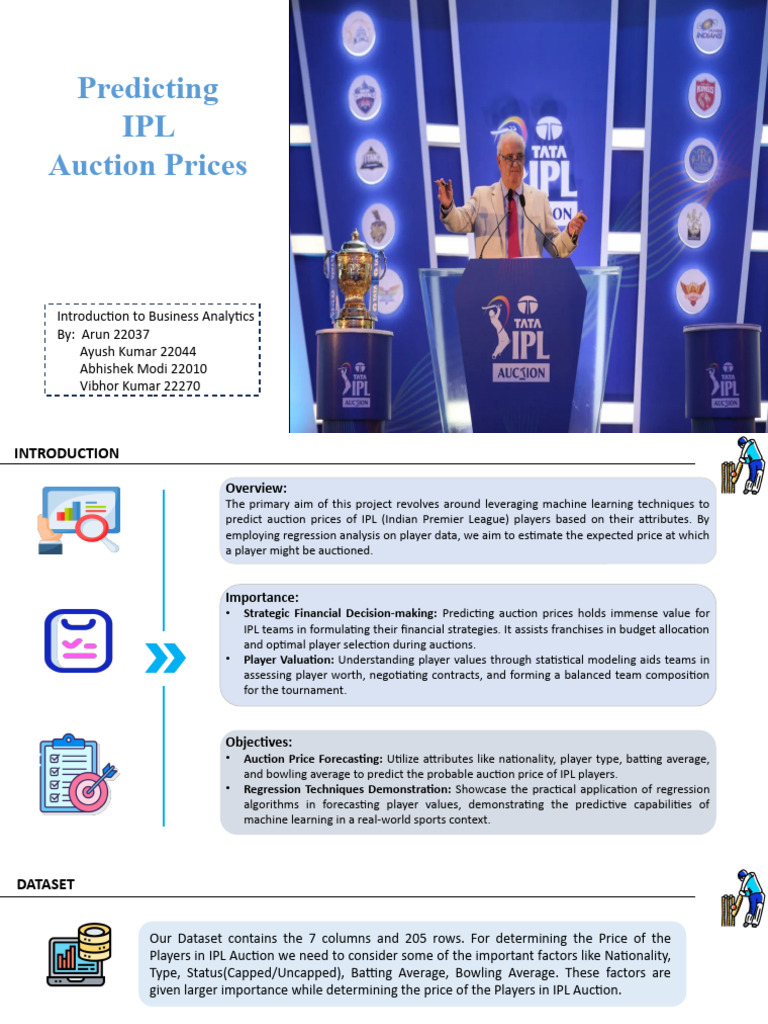 IPL Auction Price Prediction Model | PDF