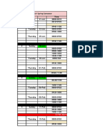 Updated Schedule