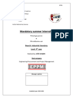 Rapport de stage eppm