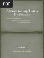 Advance Web Application Development: Instructor: Syed Ali Raza Department of Computer Science GC University Lahore