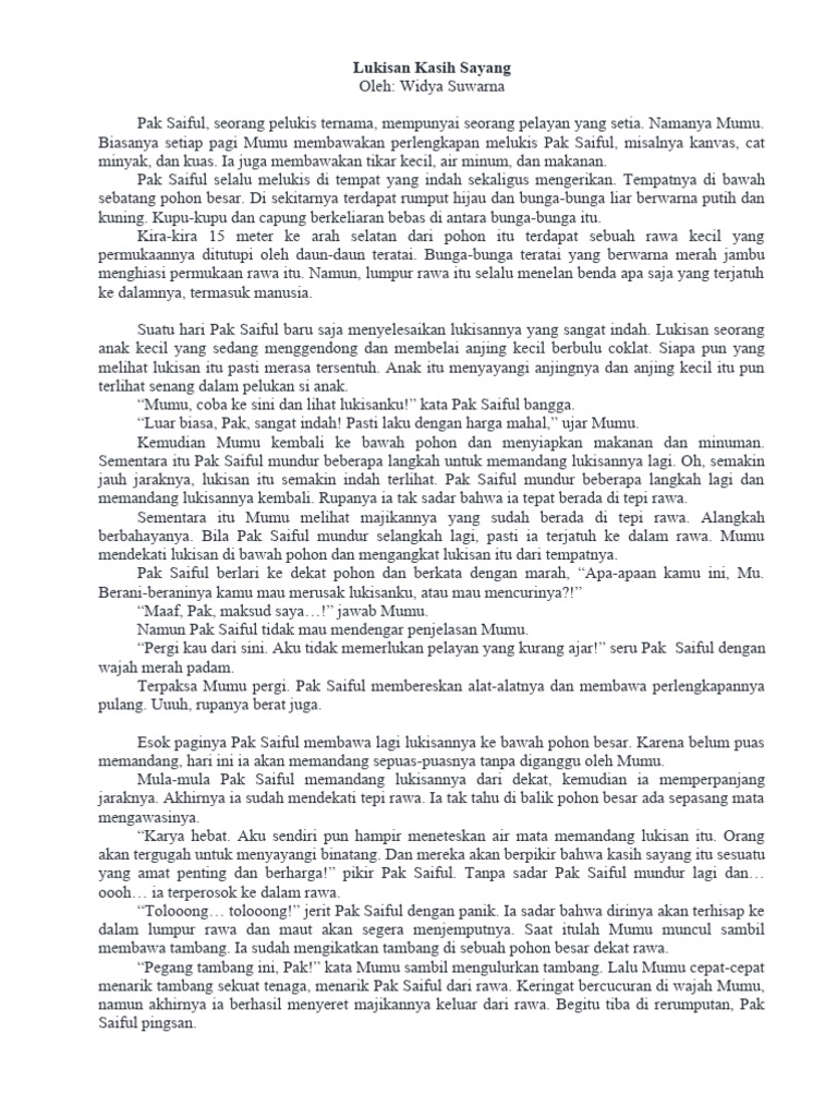Lukisan Kasih Sayang oleh Widya Suwarna | PDF