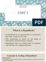 Unit 3 Hypothesis