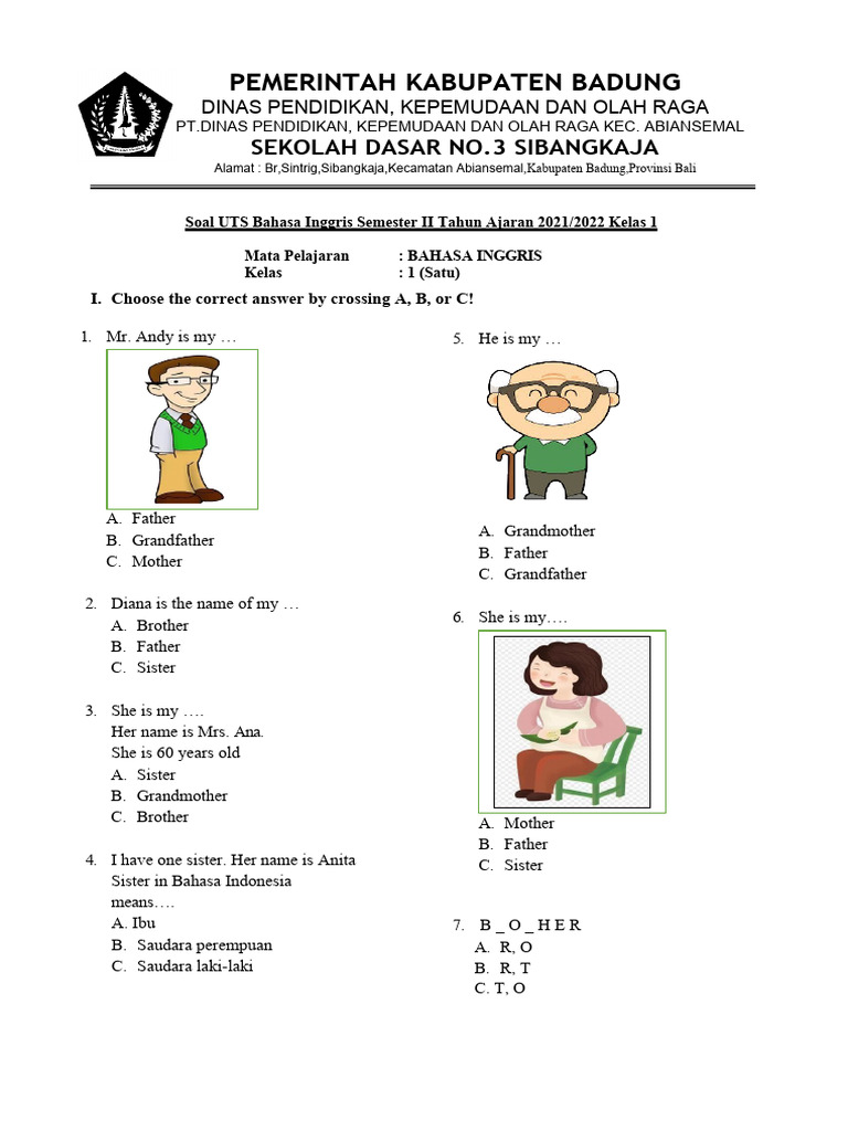 Kelas 1 Bahasa Inggris Pdf