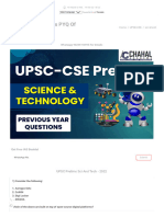 Sci and Tech Pre Pyq