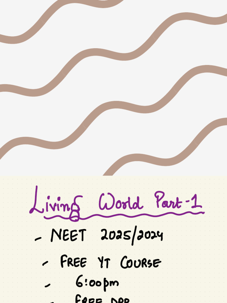 Living world by garima mam 2024 download free pdf genus
