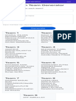 Random Team Generator