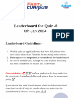 Quiz-8 Leaderboard