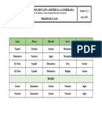 Horario Ied La Esmeralda Cuarto Grado 2024