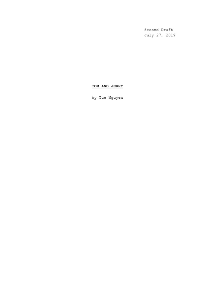 Tom and Jerry Script 4 | PDF