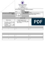 Calendar of Activities For Catch-Up Fridays - 4th Quarter