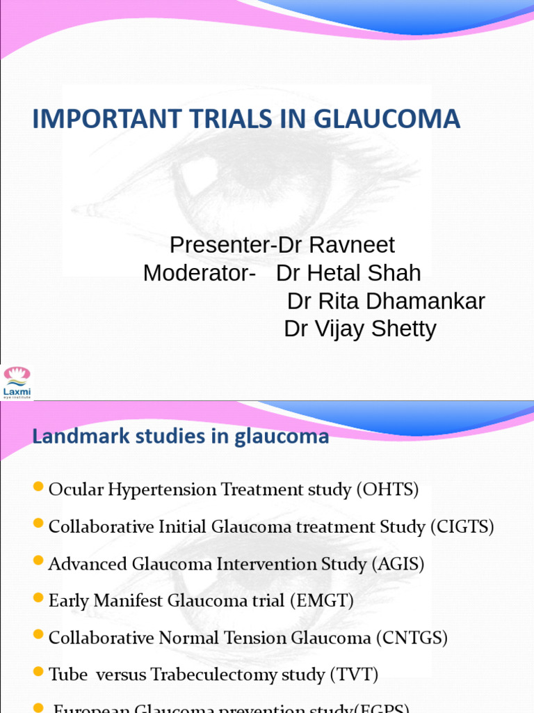 Key Glaucoma Trials Overview | PDF | Glaucoma | Therapy