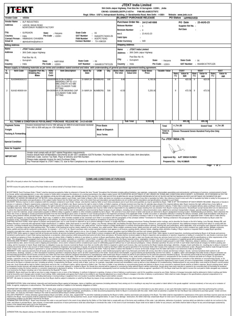 24121401688-5-22-Feb-24-Alp Industries | PDF | Indemnity | Invoice