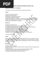 Jamb Chemistry Syllabus