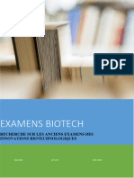 Recherche Sur Les Anciens Examens Biotech