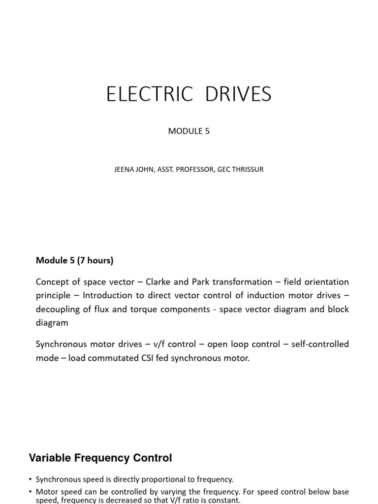 Ed Mod5 | PDF | Electric Motor | Power Inverter