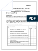 Original Participation in School Club Activity Scale