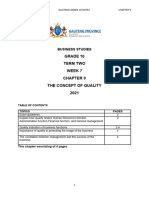 BSTD Grade Week 7 Concept of Quality GR 10 Notes-Term 2