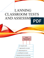 Planning Classroom Tests and Assessments