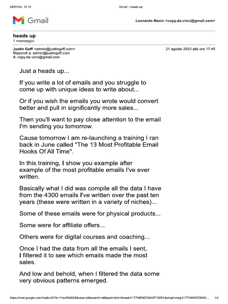 Direct Sell Email Swipe | PDF