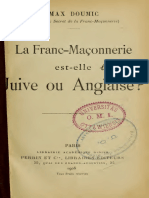 Doumic Max - La Franc-Maçonnerie Est-Elle Juive Ou Anglaise