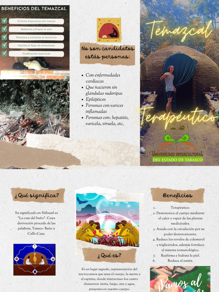 Triptico Beneficios Del Temazcal | PDF