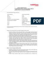 Surat Pernyataan Kesediaan Membayar Biaya Pasang Baru (PSB) & Tagihan Biaya Layanan Indihome