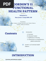 Gordons 11 Functional Health Pattern