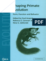 (Cambridge Studies in Biological and Evolutionary Anthropology 40) Fred Anapol, Rebecca Z. German, Nina G. Jablonski (Editors)-Shaping Primate Evolution_ Form, Function, And Behavior (Cambridge Studie