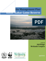 Kallar Kahar - Management Plan