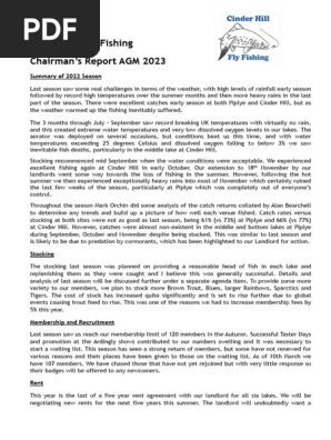 2023 agm chairmans report