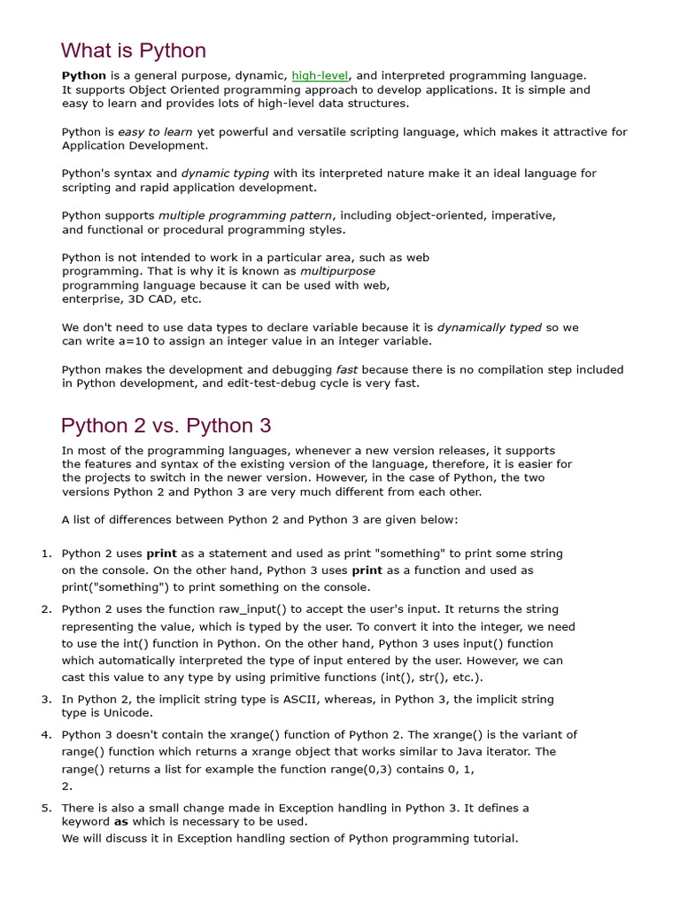 Python Theory | PDF