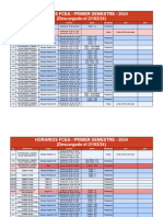 Horarios Fcea - Primer Semestre - 2024 (Descargado El 21/02/24)